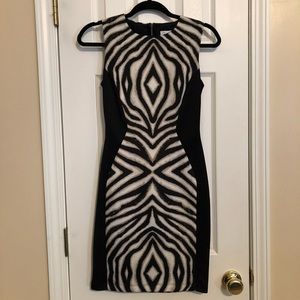 Bisou Bisou zebra body con dress